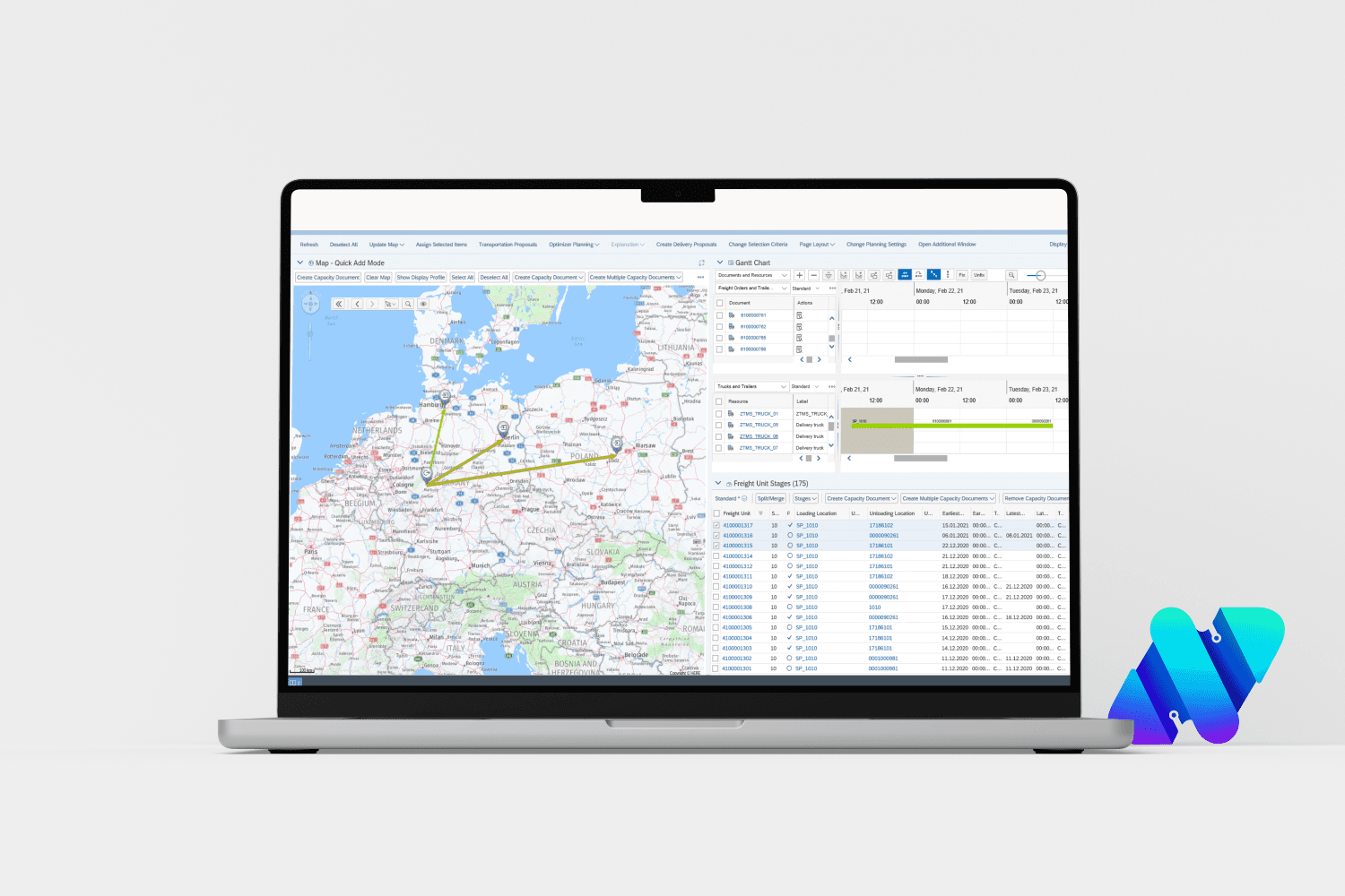 System przetwarzania danych o ruchu transportowym