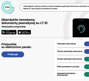 El. dokumentų pasirašymo sistema